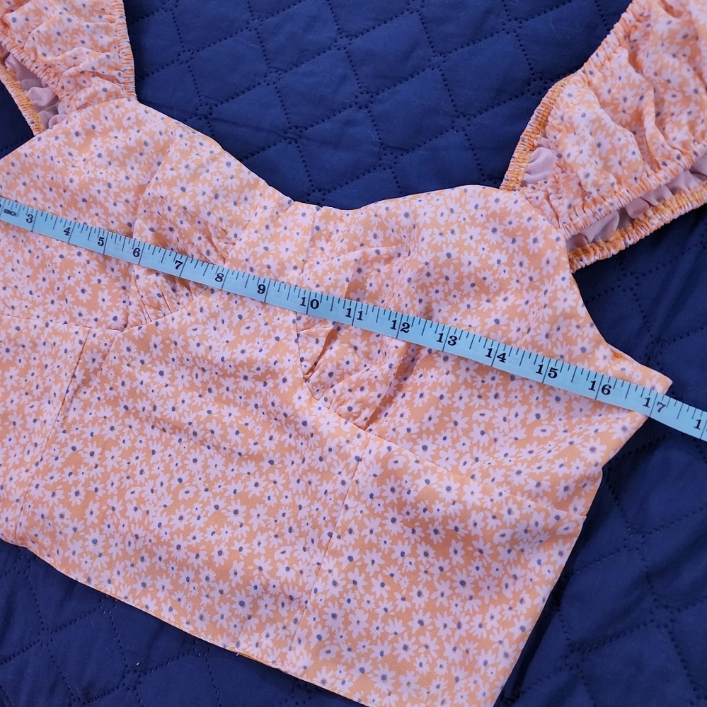 Cottagecore "Shein" Crop Top with smocked back. - Picture 6 of 8